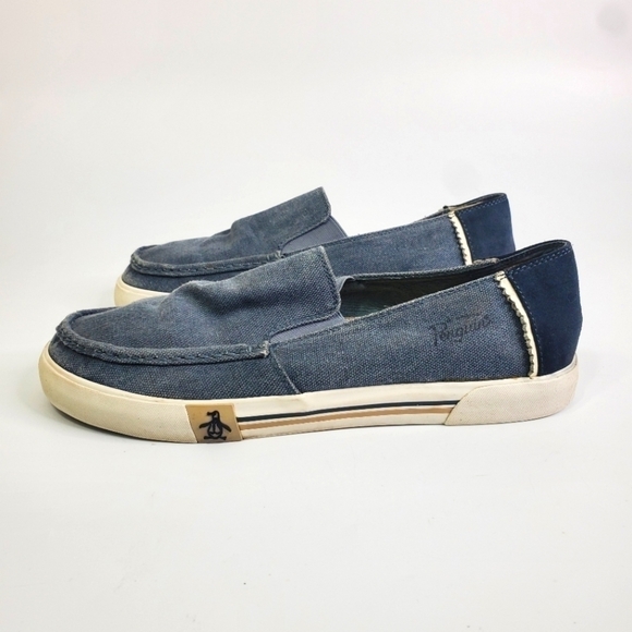 Original Penguin Neo Slip-On Men's Size 11 Canvas Shoes Blue - Picture 1 of 16